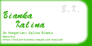 bianka kalina business card